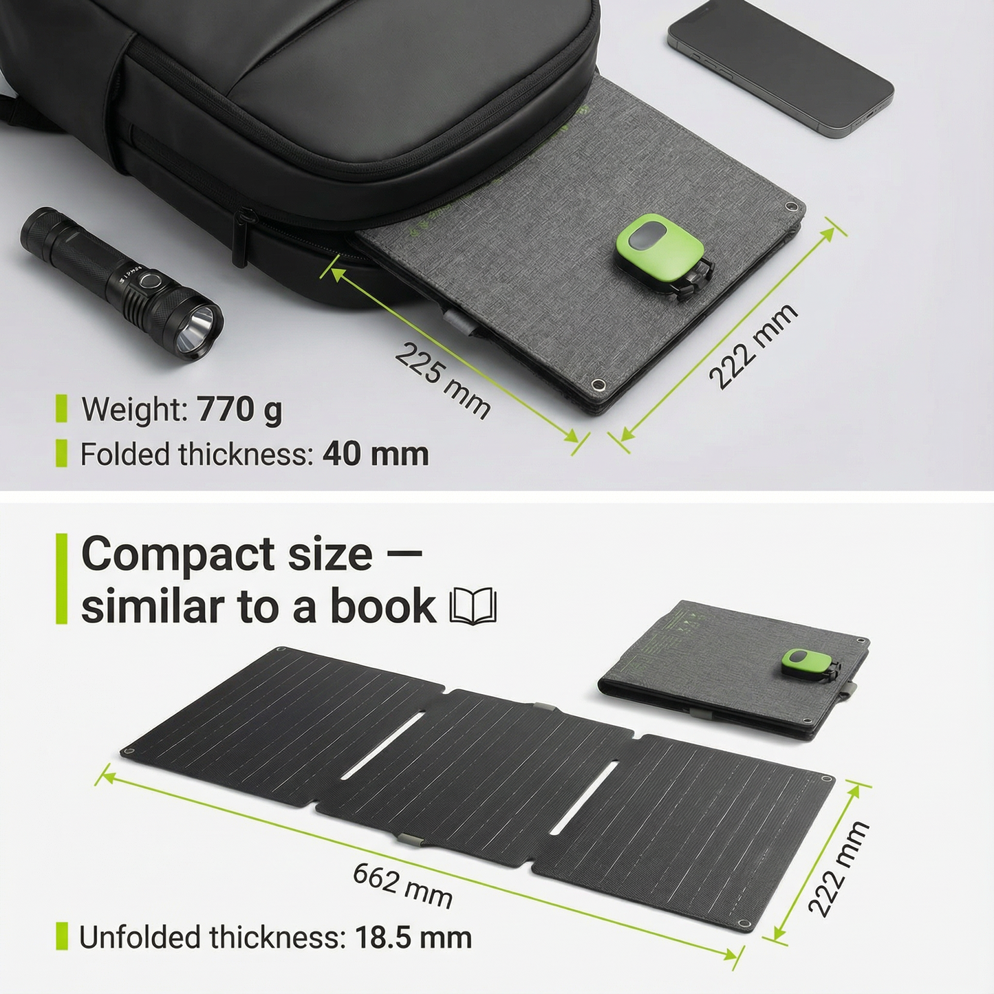 HS30 – 30W Foldable Solar Panel